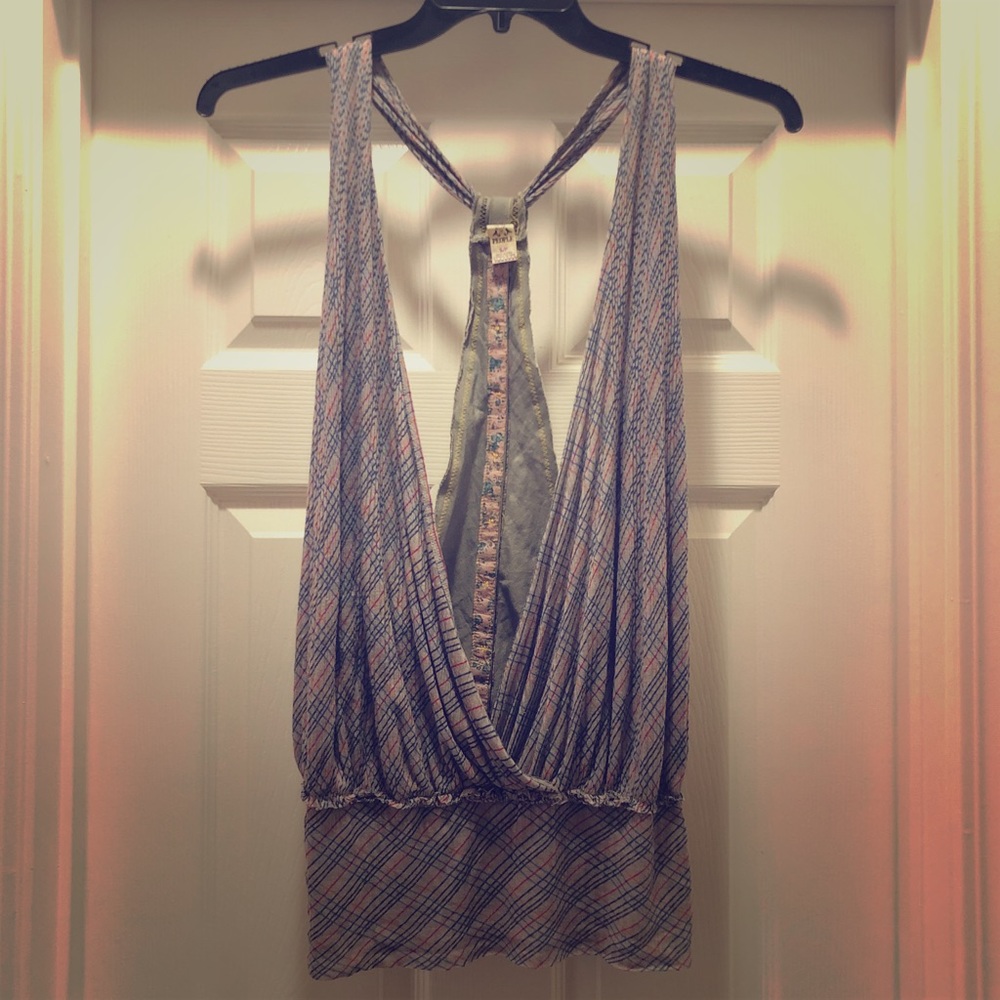 EUC | FREE PEOPLE | Drapey Top Detailed Buttons Up Back